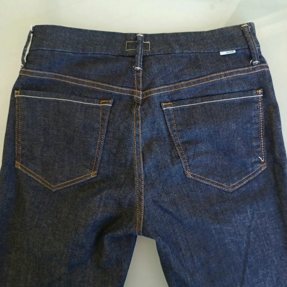 Mother Denim Skinny Jeans Dark Indigo Wash Size 28 Made in USA‎ High Rise